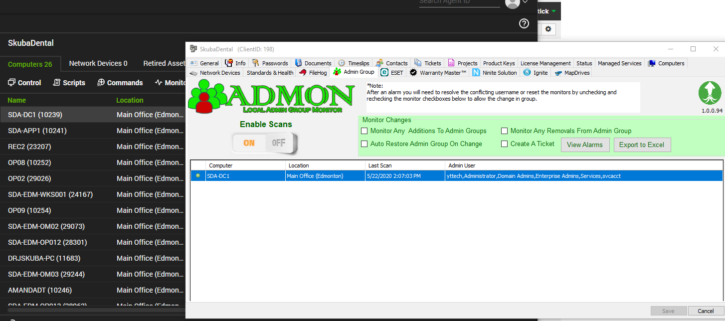 ADMON screenshot