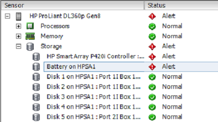 Hardware Error Shown in ESXi vSphere Client